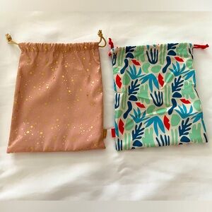 8 Total!!!! Small Drawstring bags and makeup bags